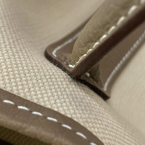 Auth HERMES Garden File PM - Beige Etoupe Toile Military Negonda Z Tote Bag - Picture 11 of 16